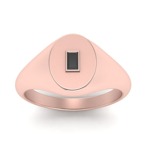 Gold Baguette Signet Ring