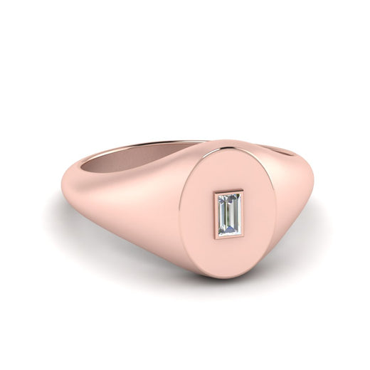 Gold Baguette Signet Ring