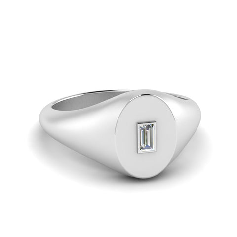 Gold Baguette Signet Ring