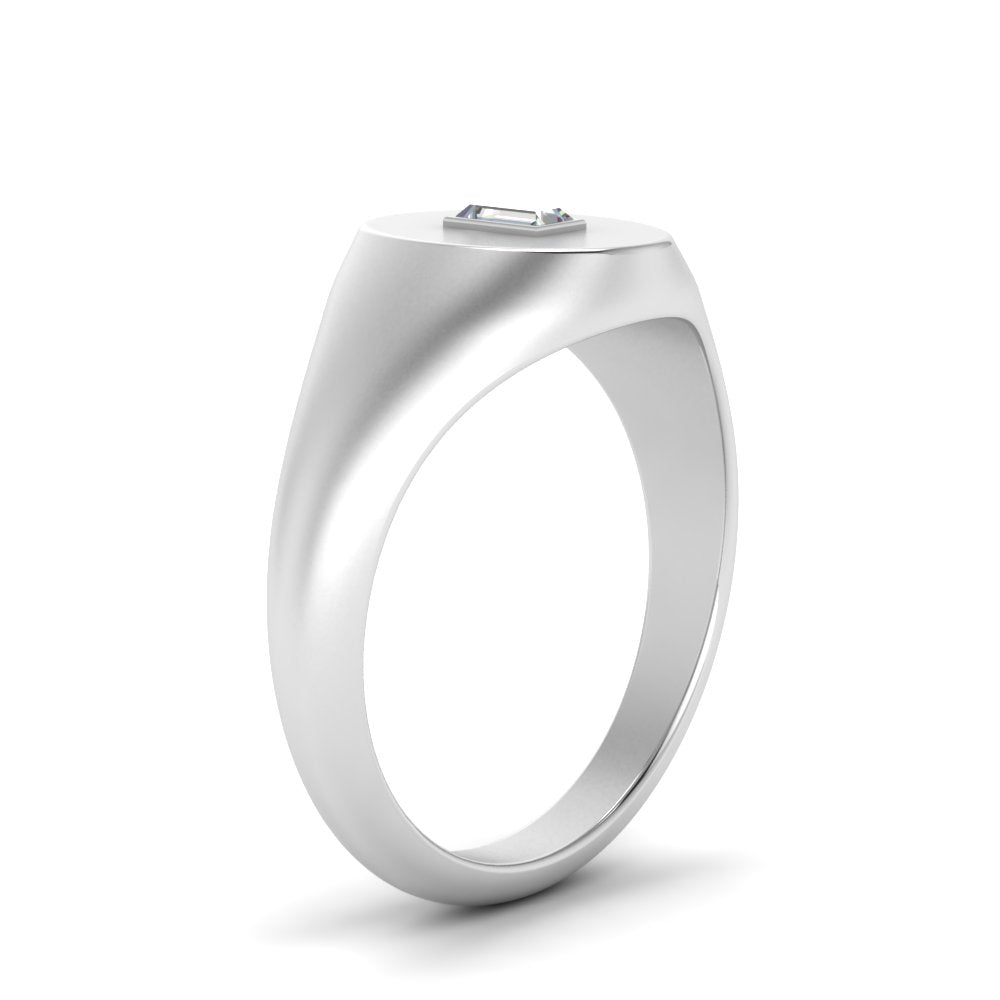 Gold Baguette Signet Ring