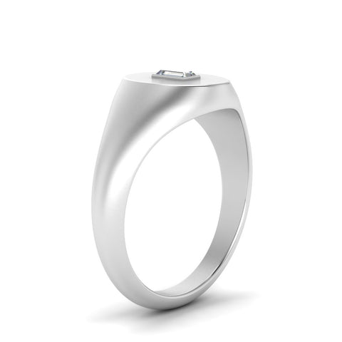 Gold Baguette Signet Ring