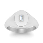 Load image into Gallery viewer, Gold Baguette Signet Ring
