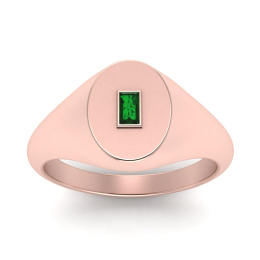 Gold Baguette Signet Ring