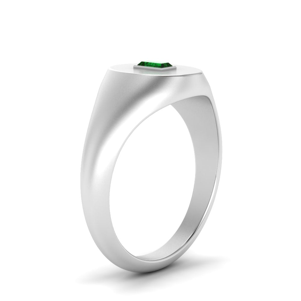 Gold Baguette Signet Ring