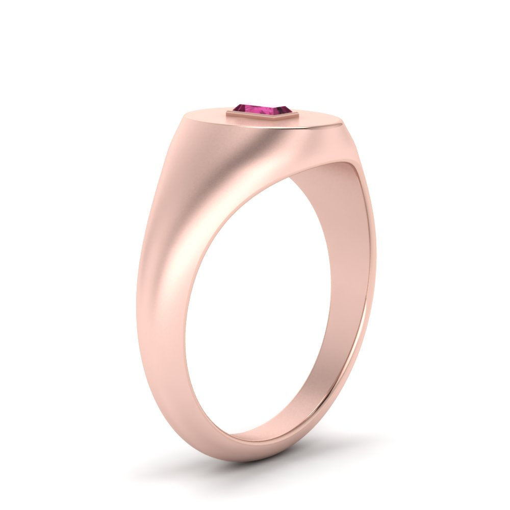 Gold Baguette Signet Ring