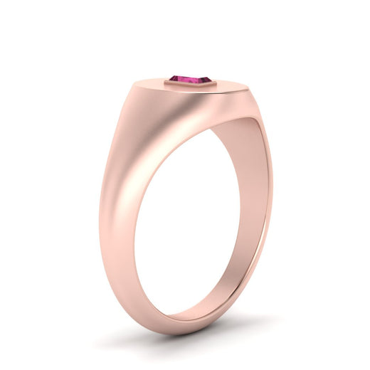 Gold Baguette Signet Ring