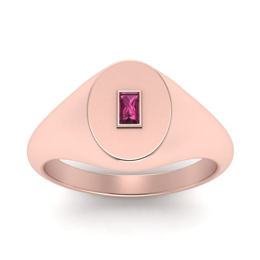 Gold Baguette Signet Ring