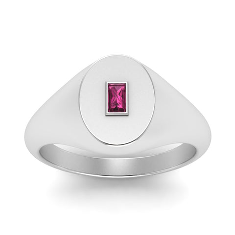 Gold Baguette Signet Ring