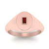 Load image into Gallery viewer, Gold Baguette Signet Ring