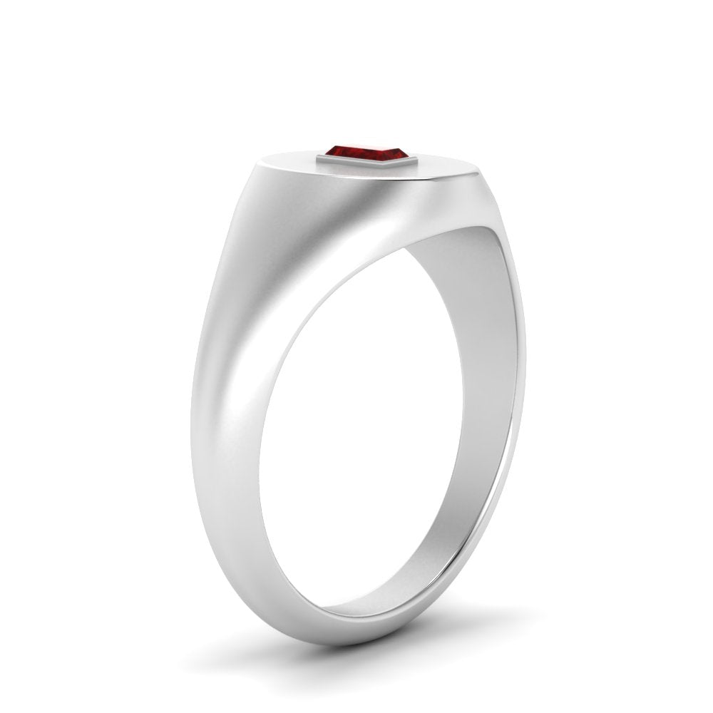 Gold Baguette Signet Ring