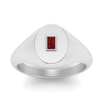 Load image into Gallery viewer, Gold Baguette Signet Ring
