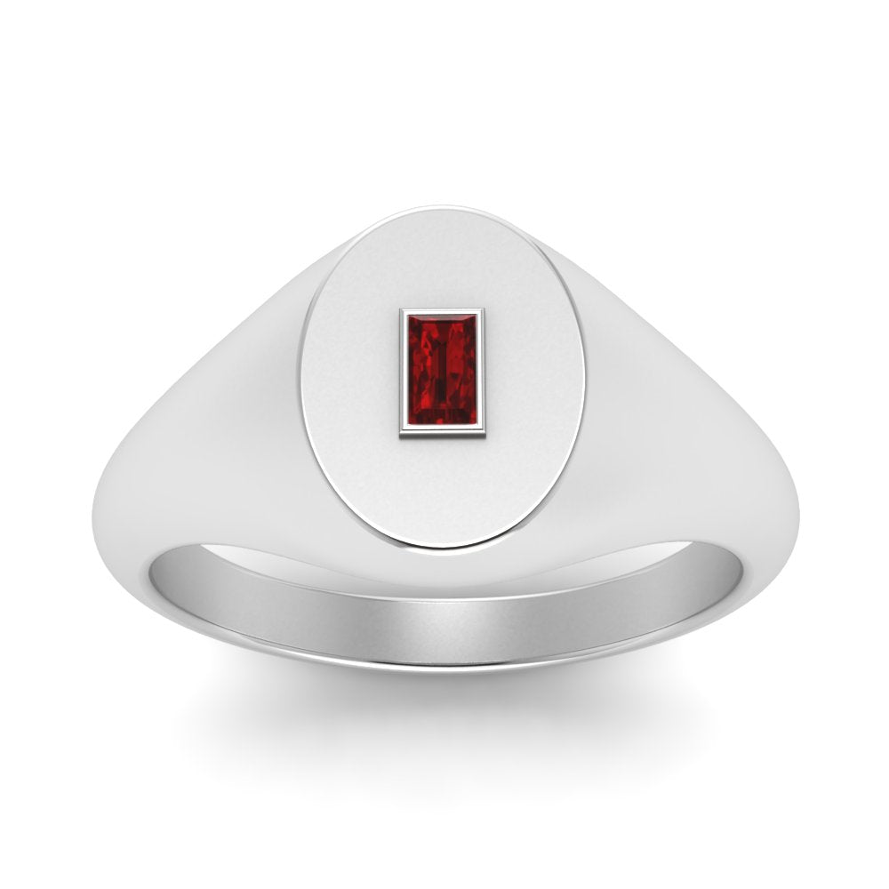 Gold Baguette Signet Ring