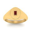 Load image into Gallery viewer, Gold Baguette Signet Ring