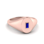 Load image into Gallery viewer, Gold Baguette Signet Ring
