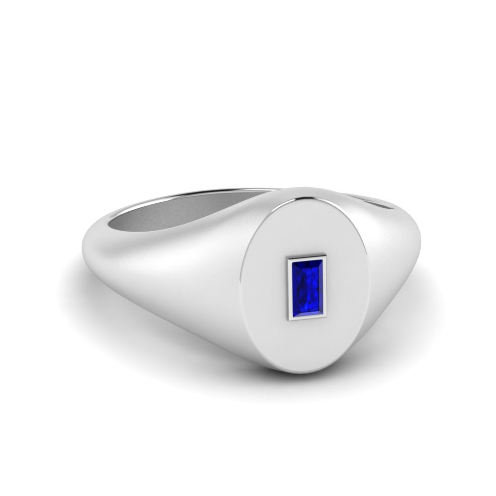 Gold Baguette Signet Ring