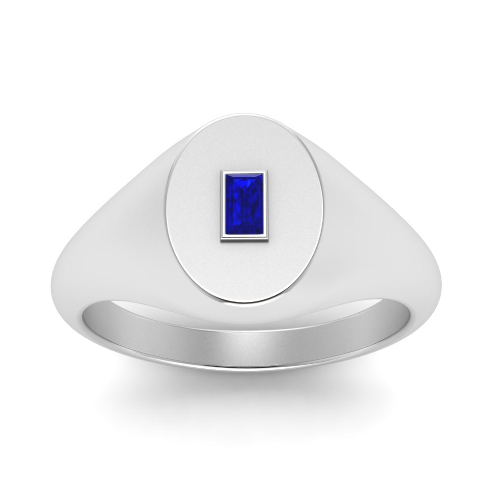 Gold Baguette Signet Ring