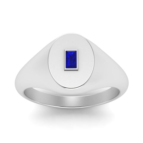 Gold Baguette Signet Ring