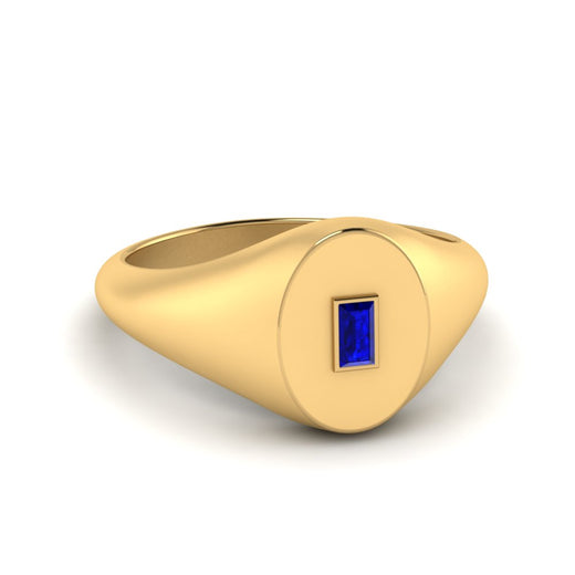 Gold Baguette Signet Ring