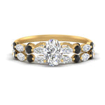 Load image into Gallery viewer, oval-black-diamond-floating-marquise-accent-ring-with-eternity-wedding-band-in-yellow-gold-FDEWB9398OVGBLACK-NL-YG.jpg?v=1758802138
