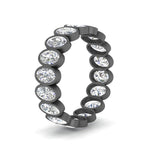 Load image into Gallery viewer, oval-cut-3.60-carat-eternity-bezel-ring-in-black-gold-FD10418B-20CT-NL-BG