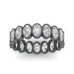 Load image into Gallery viewer, oval-cut-3.60-carat-eternity-bezel-ring-in-black-gold-FD10418B-20CT-NL-BG