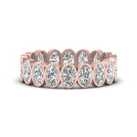 Load image into Gallery viewer, oval-cut-3.60-carat-eternity-bezel-ring-in-rose-gold-FD10418B-20CT-NL-RG