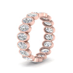 Load image into Gallery viewer, oval-cut-3.60-carat-eternity-bezel-ring-in-rose-gold-FD10418B-20CT-NL-RG