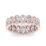 Load image into Gallery viewer, oval-cut-3.60-carat-eternity-bezel-ring-in-rose-gold-FD10418B-20CT-NL-RG
