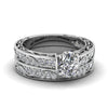 Load image into Gallery viewer, oval-cut-antique-filigree-wedding-ring-set-in-white-gold-FDENS3543OV-NL-WG