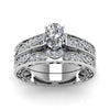 Load image into Gallery viewer, oval-cut-antique-filigree-wedding-ring-set-in-white-gold-FDENS3543OVANGLE5-NL-WG