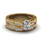 Load image into Gallery viewer, oval-cut-antique-filigree-wedding-ring-set-in-yellow-gold-FDENS3543OV-NL-YG
