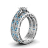 Load image into Gallery viewer, oval-cut-antique-filigree-wedding-ring-set-with-ice-blue-topaz-in-white-gold-FDENS3543OVGICBLTOANGLE2-NL-WG