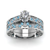 Load image into Gallery viewer, oval-cut-antique-filigree-wedding-ring-set-with-ice-blue-topaz-in-white-gold-FDENS3543OVGICBLTOANGLE5-NL-WG