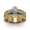 Load image into Gallery viewer, oval-cut-antique-filigree-wedding-ring-set-with-ice-blue-topaz-in-yellow-gold-FDENS3543OVGICBLTOANGLE5-NL-YG