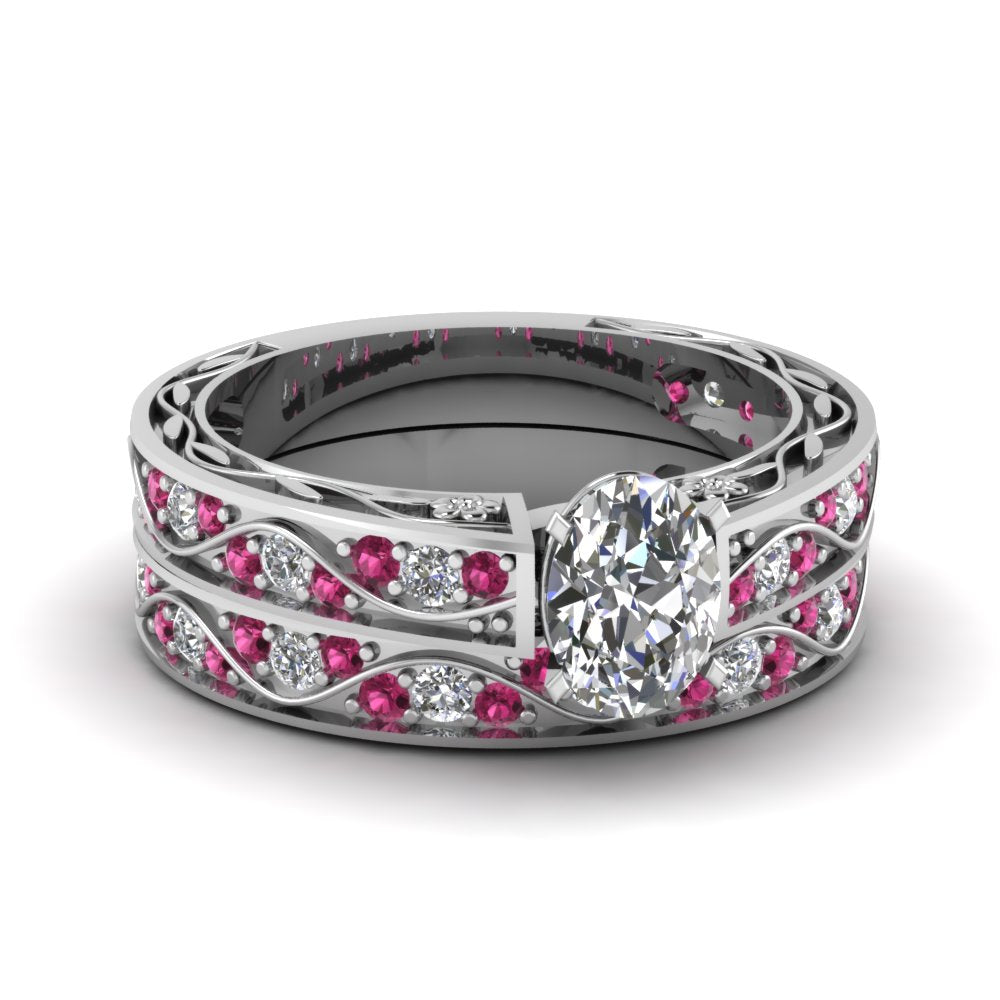 oval-cut-antique-filigree-wedding-ring-set-with-pink-sapphire-in-white-gold-FDENS3543OVGSADRPI-NL-WG
