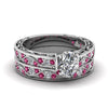 Load image into Gallery viewer, oval-cut-antique-filigree-wedding-ring-set-with-pink-sapphire-in-white-gold-FDENS3543OVGSADRPI-NL-WG
