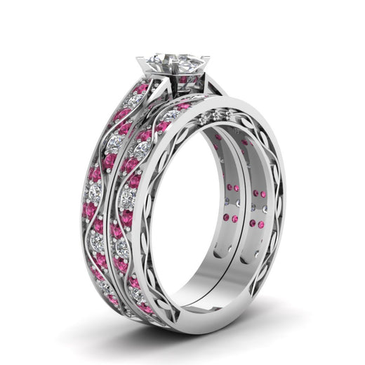 oval-cut-antique-filigree-wedding-ring-set-with-pink-sapphire-in-white-gold-FDENS3543OVGSADRPIANGLE2-NL-WG