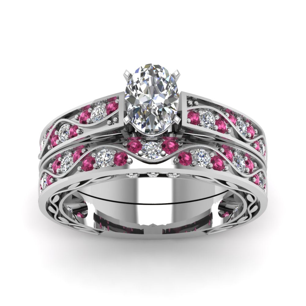 oval-cut-antique-filigree-wedding-ring-set-with-pink-sapphire-in-white-gold-FDENS3543OVGSADRPIANGLE5-NL-WG