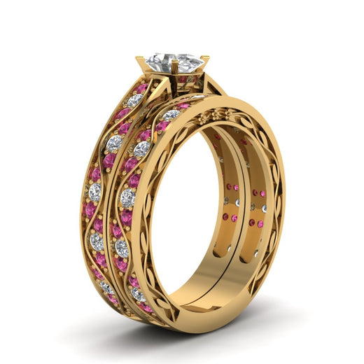 oval-cut-antique-filigree-wedding-ring-set-with-pink-sapphire-in-yellow-gold-FDENS3543OVGSADRPIANGLE2-NL-YG