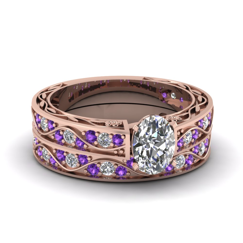 oval-cut-antique-filigree-wedding-ring-set-with-purple-amethyst-in-rose-gold-FDENS3543OVGVITO-NL-RG