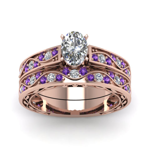 oval-cut-antique-filigree-wedding-ring-set-with-purple-amethyst-in-rose-gold-FDENS3543OVGVITOANGLE5-NL-RG