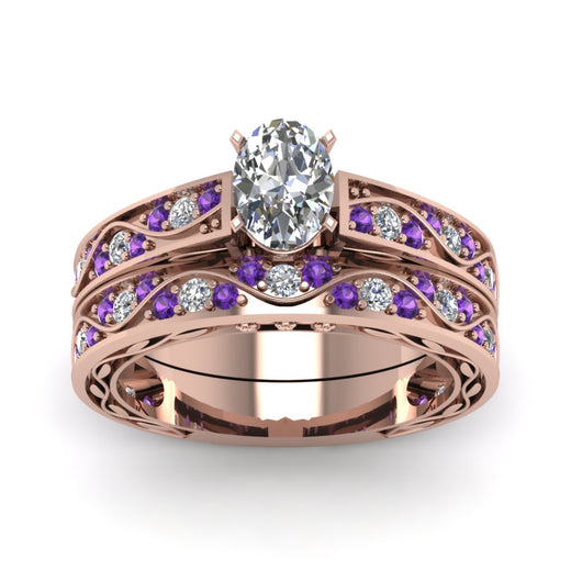 oval-cut-antique-filigree-wedding-ring-set-with-purple-amethyst-in-rose-gold-FDENS3543OVGVITOANGLE5-NL-RG