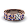 Load image into Gallery viewer, oval-cut-antique-filigree-wedding-ring-set-with-sapphire-in-rose-gold-FDENS3543OVGSABL-NL-RG