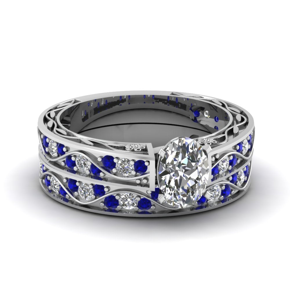 oval-cut-antique-filigree-wedding-ring-set-with-sapphire-in-white-gold-FDENS3543OVGSABL-NL-WG