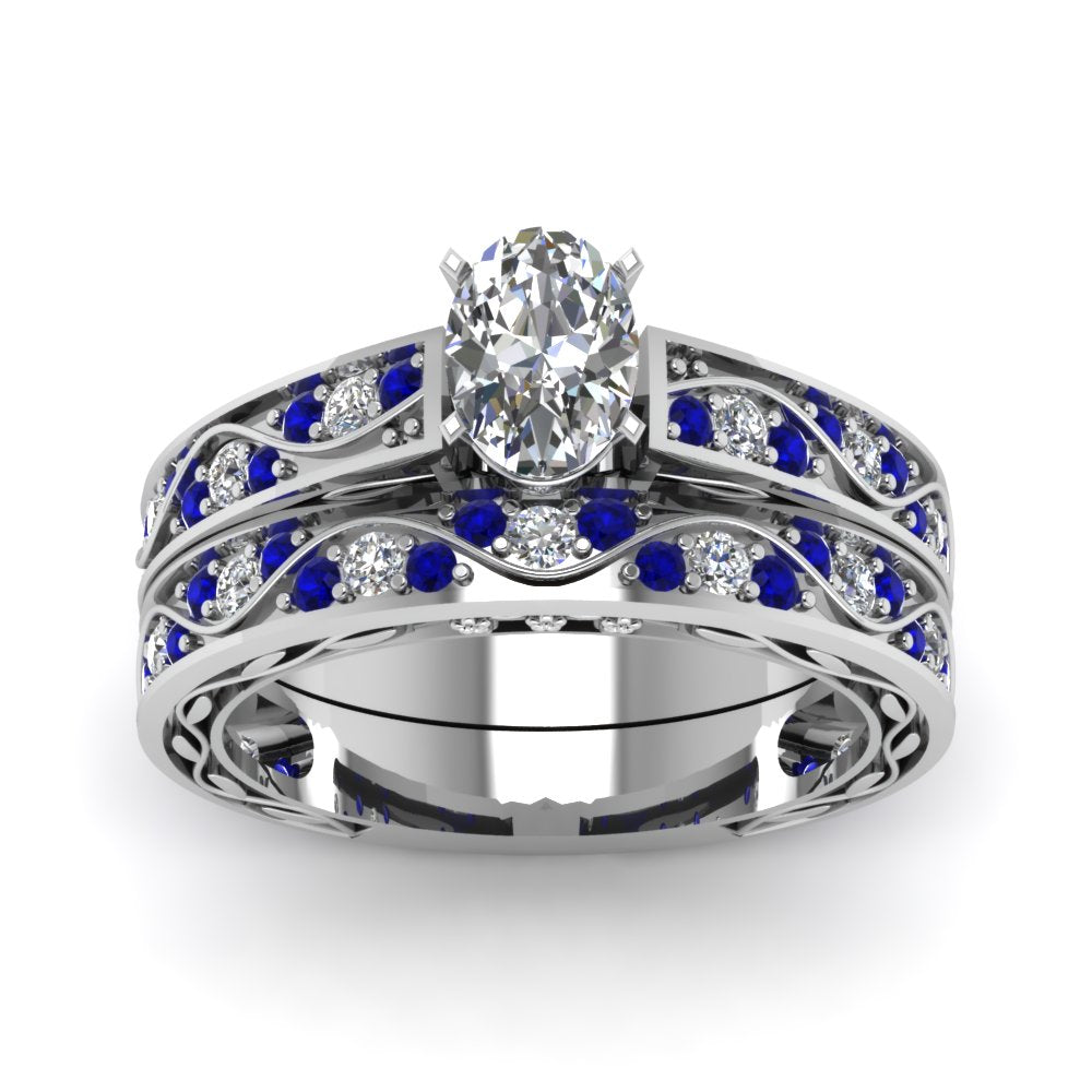 oval-cut-antique-filigree-wedding-ring-set-with-sapphire-in-white-gold-FDENS3543OVGSABLANGLE5-NL-WG