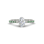 Load image into Gallery viewer, oval-cut-cathedral-pave-diamond-engagement-ring-with-emerald-in-white-gold-FD11145OVRGEMGR-NL-WG.png?v
