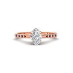 Load image into Gallery viewer, oval-cut-cathedral-pave-diamond-engagement-ring-with-ruby-in-rose-gold-FD11145OVRGRUDR-NL-RG.png?v
