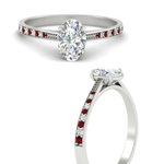 Load image into Gallery viewer, oval-cut-cathedral-pave-diamond-engagement-ring-with-ruby-in-white-gold-FD11145OVRGRUDRANGLE3-NL-WG.png?v
