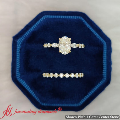 oval-cut-euro-shank-ring-with-round-eternity-bridal-ring-set-in-yellow-gold-FDENS11605-2
