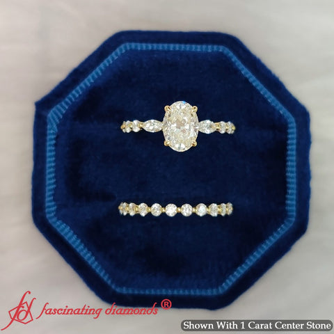 oval-cut-euro-shank-ring-with-round-eternity-bridal-ring-set-in-yellow-gold-FDENS11605-2